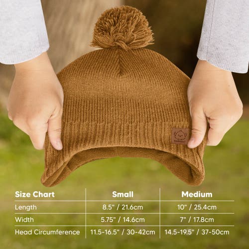 Keababies Muff Knitted Beanie In Latte