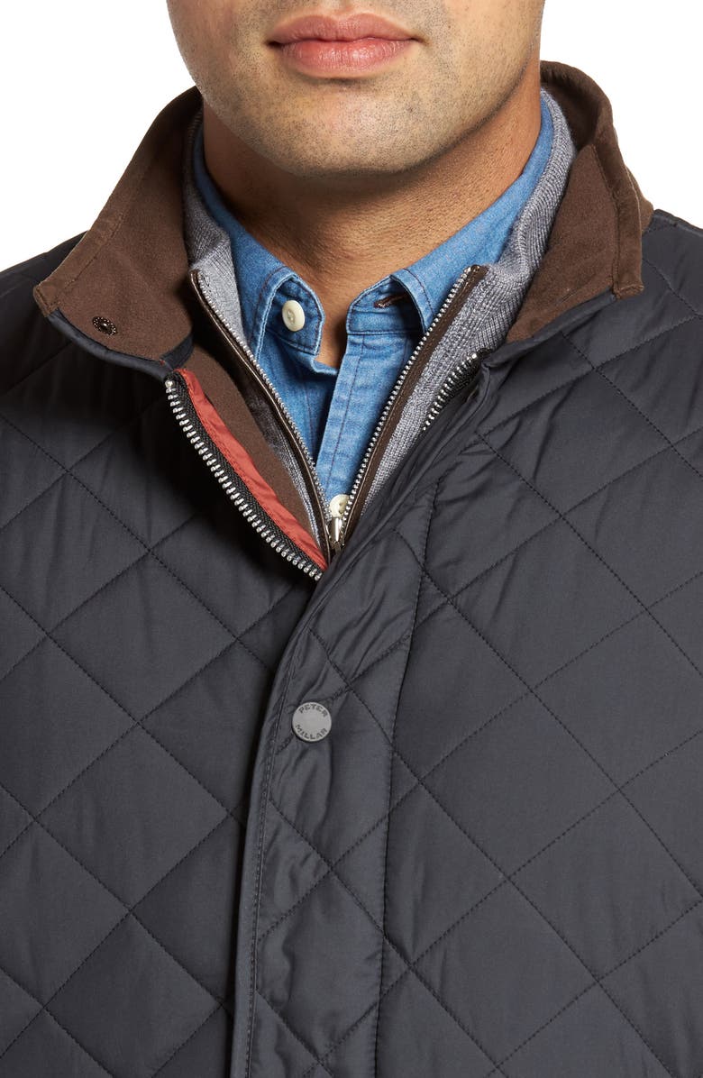 Peter Millar Suffolk Quilted Water-Resistant Car Coat, Alternate, color,