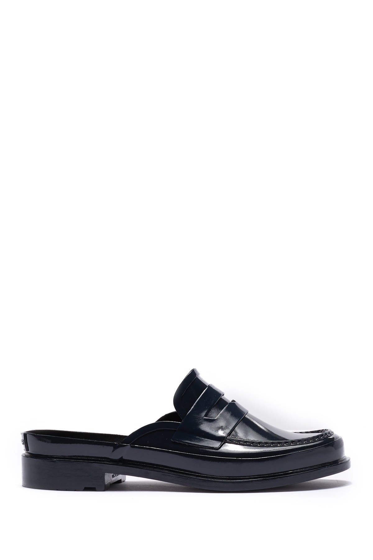 hunter backless gloss penny loafer