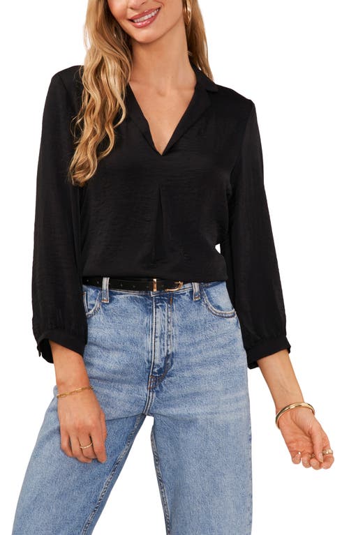 Vince Camuto Pleat Front Satin Shirt at Nordstrom,