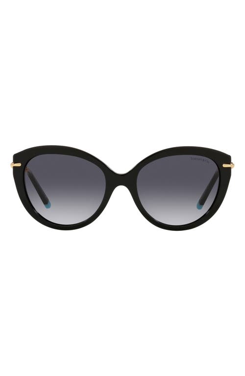 Tiffany & Co. 57mm Gradient Oval Sunglasses in Black at Nordstrom