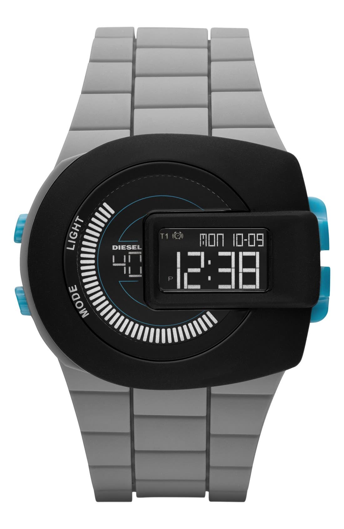 DIESEL® 'Viewfinder' Digital Silicone Strap Watch, 52 x 43mm Nordstrom