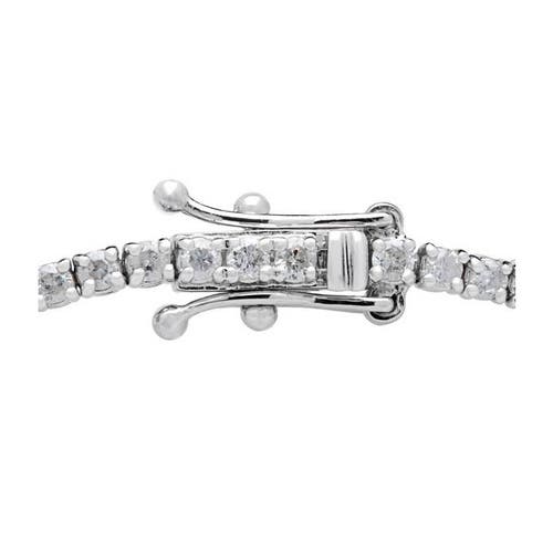 Bliss Diamond 2 Cttw Lab Grown Diamond Tennis Bracelet 14 Kt Gold 7" In 14k White Gold