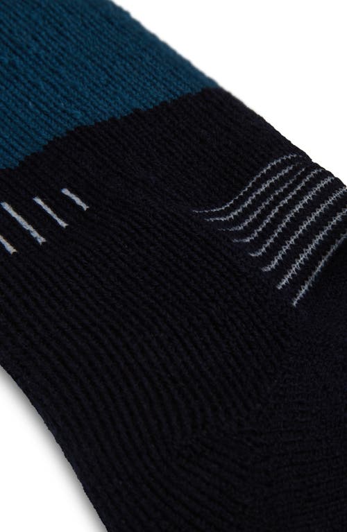 Shop Druthers Nyc Vivo Merino Wool Function Blocked Boot Sock In Midnight Stripe