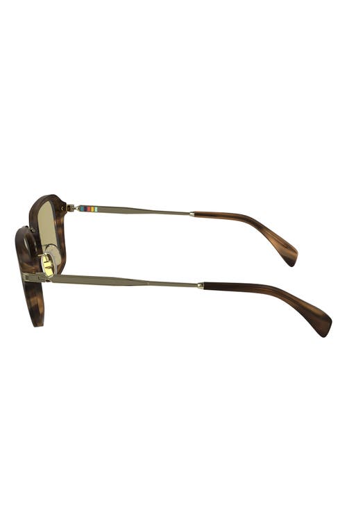 Paul Smith Kean Rectangular Sunglasses, 52mm In Striped Brown