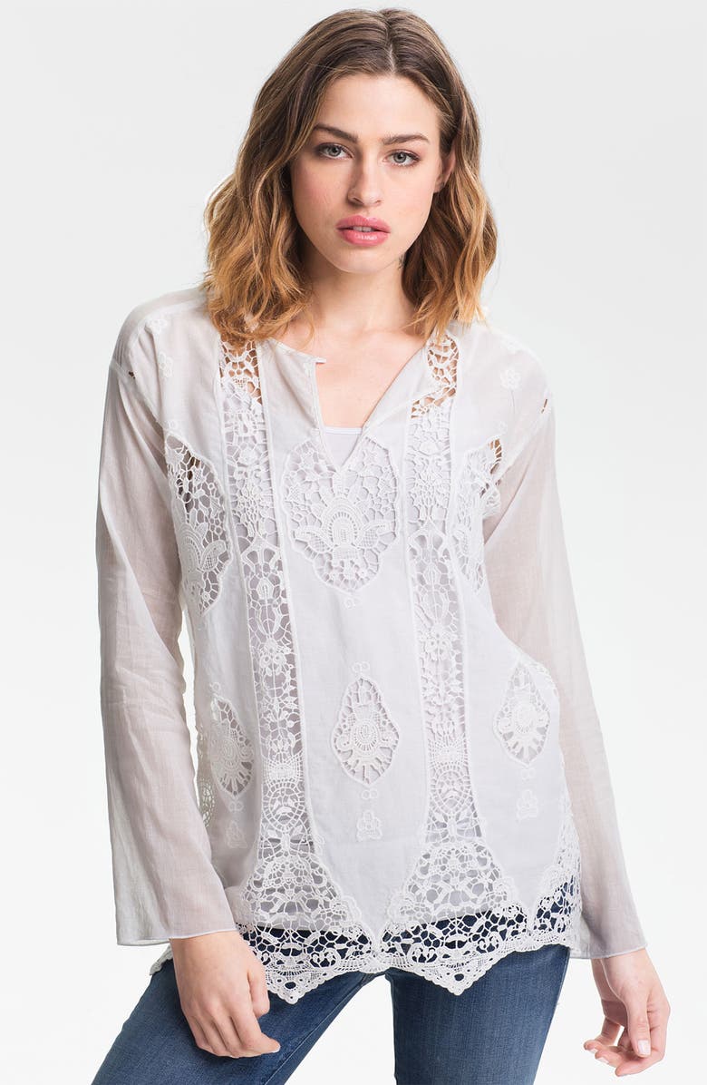 Bailey 44 'Tapa' Vintage Lace Peasant Top | Nordstrom