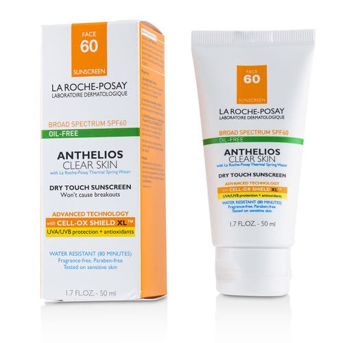 La Roche-posay Anthelios 60 Clear Skin Dry Touch Sunscreen Spf 60 In White