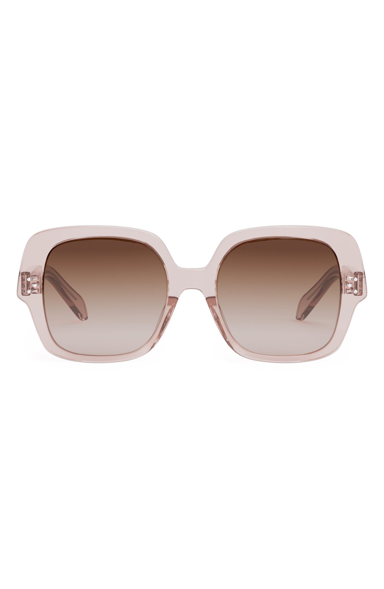 CELINE Bold 3 Dots 55mm Gradient Square Sunglasses | Nordstrom