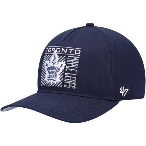 Lids Toronto Maple Leafs Mitchell & Ness Punch Out Cuffed Knit Hat with Pom  - Blue
