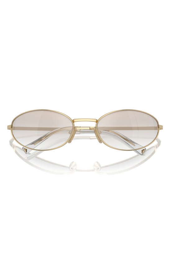 Prada 59mm Oval Sunglasses In Pale Gold