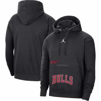Nike Men's Chicago Bulls Red Fleece Courtside Statement Hoodie, Medium