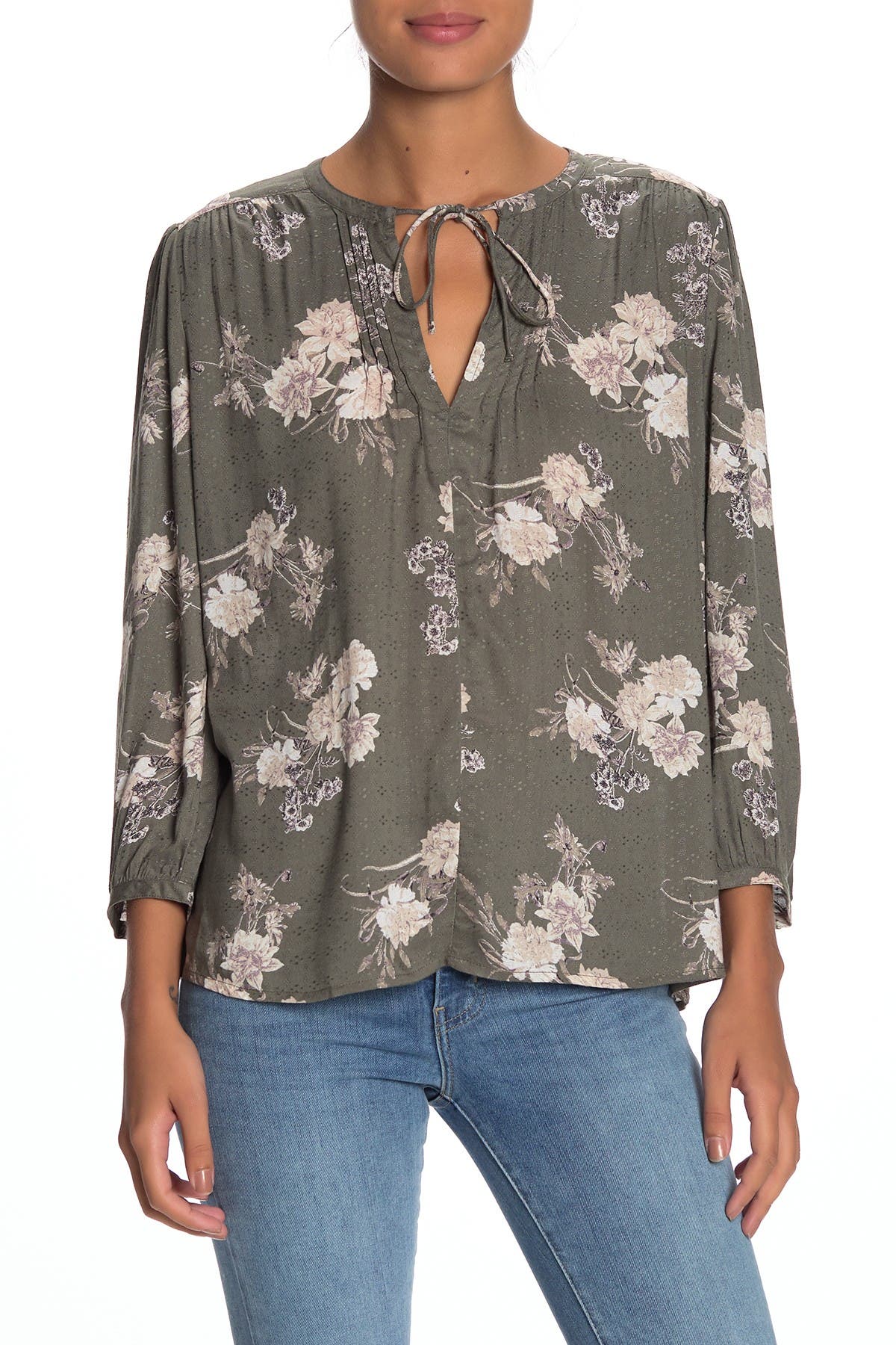 lucky brand julie pintuck top