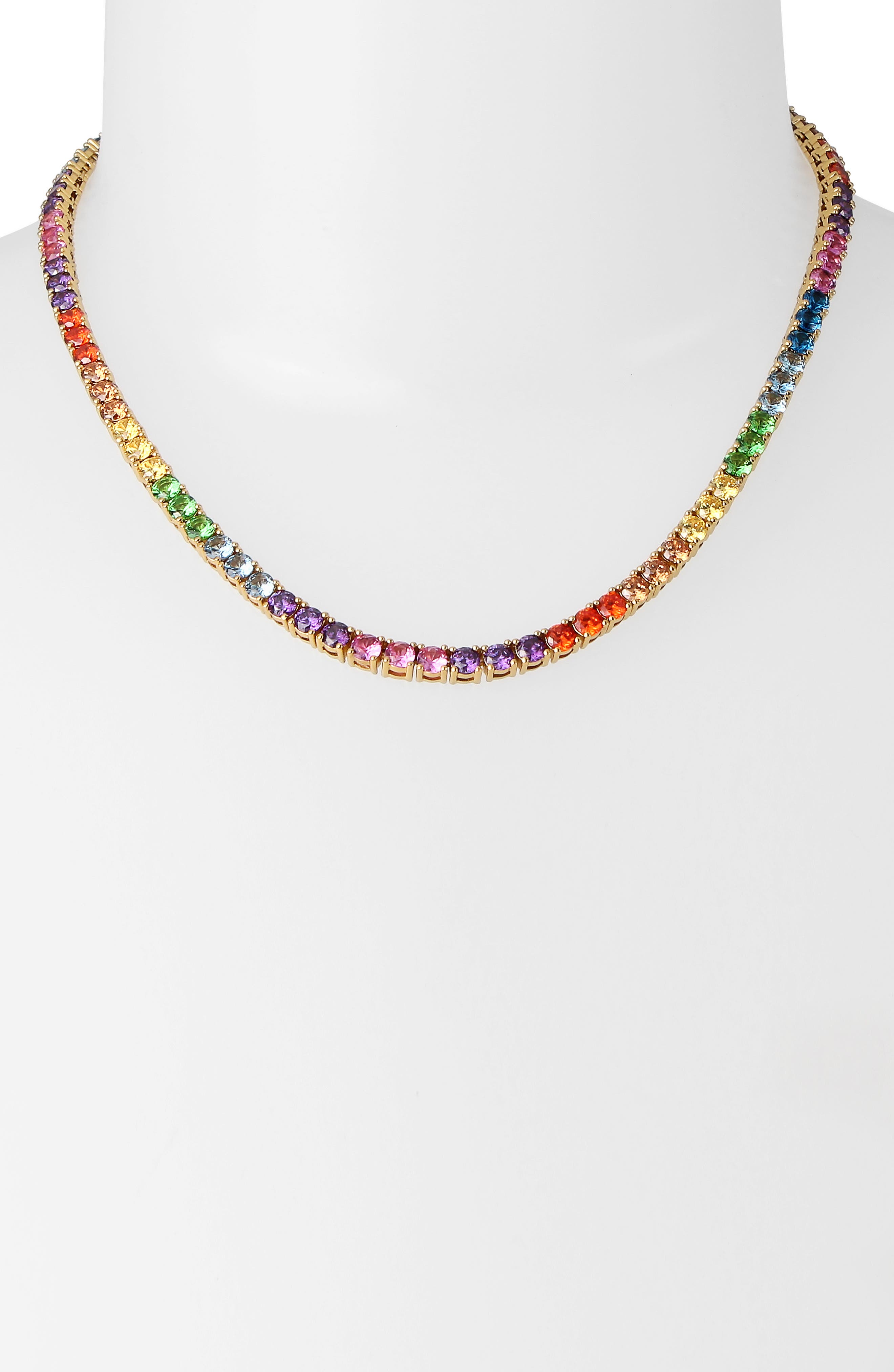 Kurt Geiger London Tennis Necklace in Rainbow Multi | Smart Closet