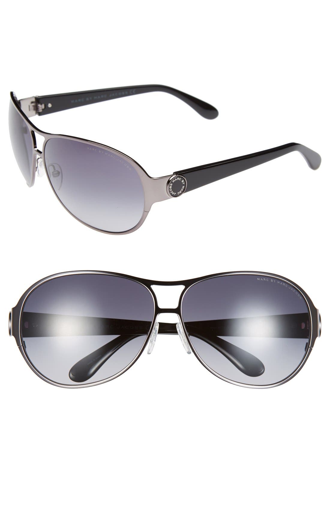 MARC BY MARC JACOBS 64mm Aviator Sunglasses Nordstrom