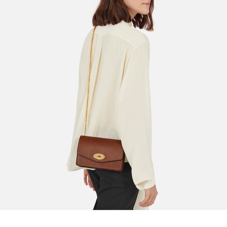 Shop Mulberry Small Darley Leather Clutch In Oak