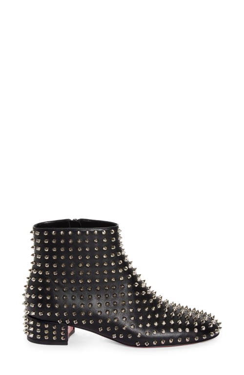 Shop Christian Louboutin Spikeasy Studded Bootie In Black/silver