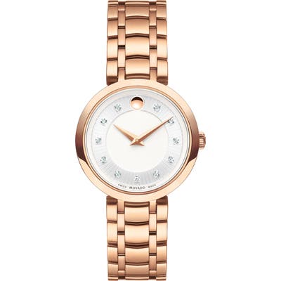 Movado 1881 Quartz Diamond Bracelet Watch, 2m