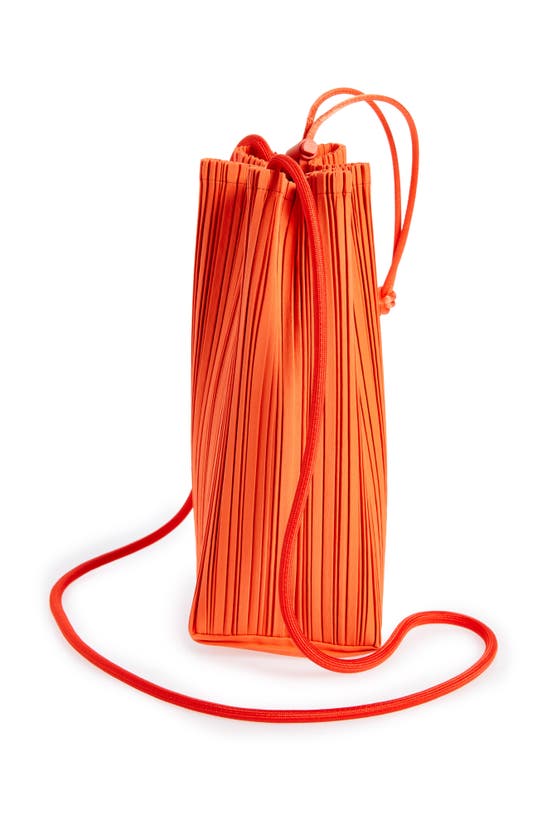 Shop Issey Miyake Bloom Pleated Clutch In Habanero