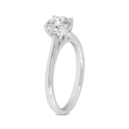 Asany Love Grown Collection 14k White Gold Round Cut Lab Grown Diamond Solitaire Engagement Ring In 14k White Gold