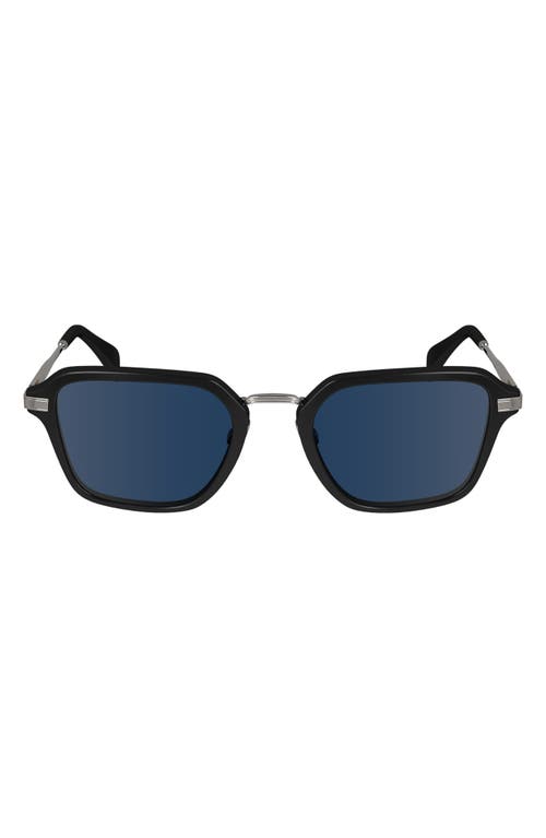 Paul Smith Men's Kean Acetate And Metal Rectangle Sunglasses In Black