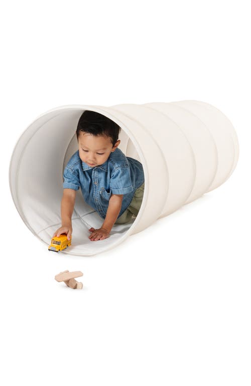 Shop Gathre Expandable Faux Leather Tunnel In Ivory