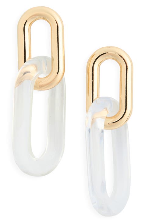 Lucite Link Drop Earrings