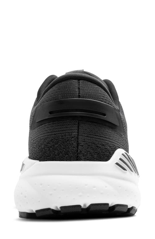 Brooks Ariel Gts 24 Running Shoe In Ebony/black/white