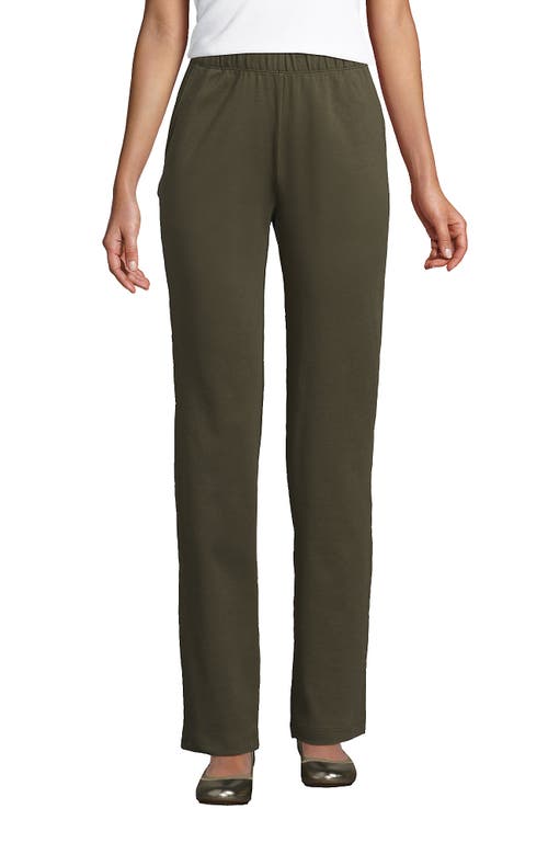 Shop Lands' End Sport Knit High Rise Pants In Forest Moss