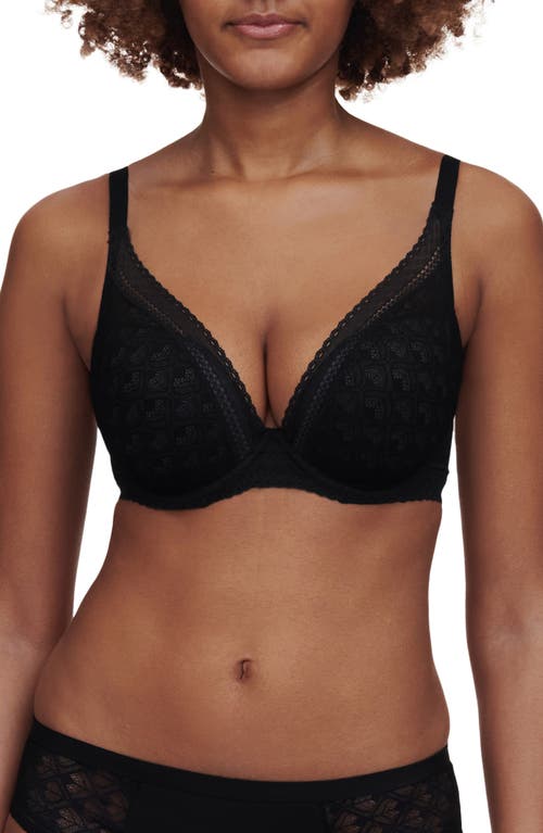 Shop Chantelle Lingerie Ace Plunge Underwire T-shirt Bra In Black