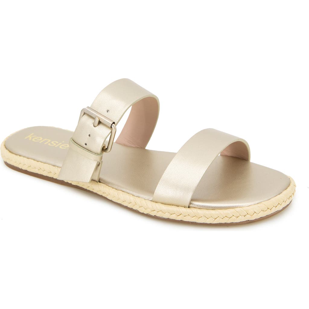 Shop Kensie Flora Slide Sandal In Platino