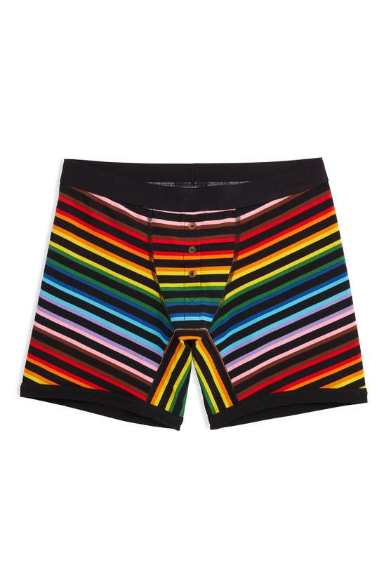 Tomboyx Faux Fly Boxer Briefs In Progress Pride Stripe