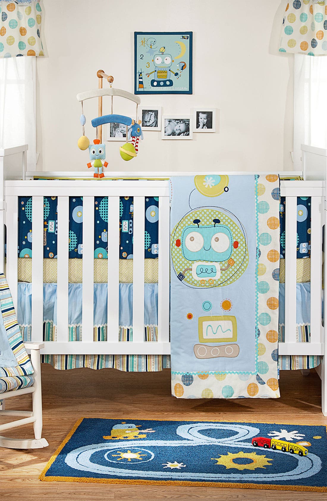 Living Textiles 'Baby Bot' Quilt, Crib Sheet & Bed Skirt Nordstrom