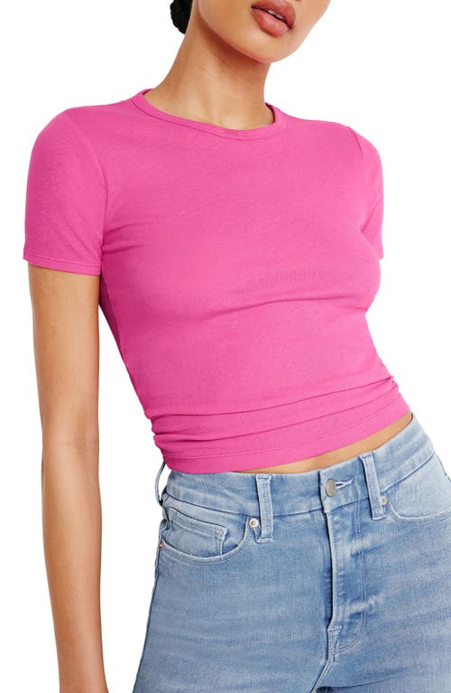 Good American Featherweight Cotton Slim Fit T-shirt In Pink Glow002