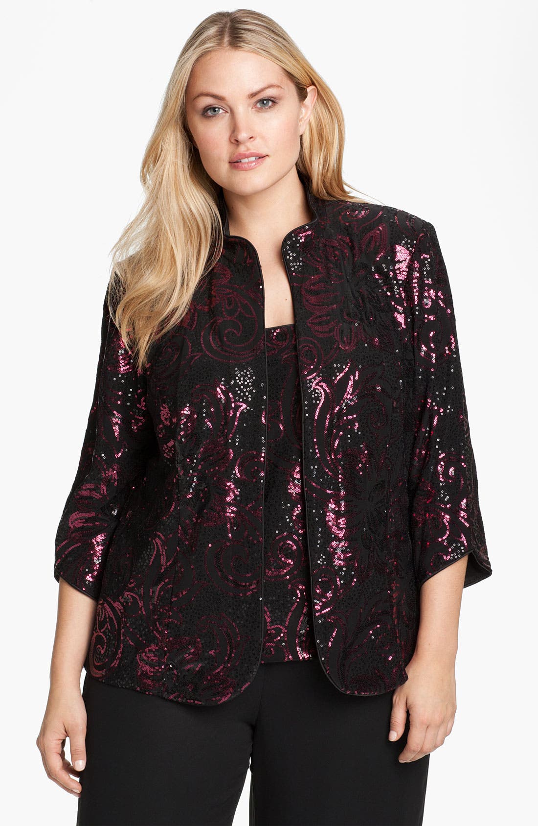 Alex Evenings Sequined Twinset (Plus) Nordstrom