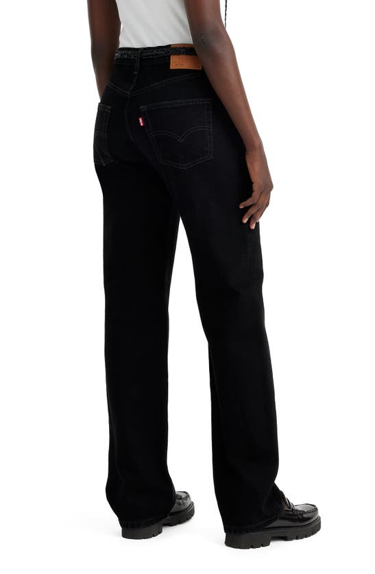 Shop Levi's 501® '90s High Waist Straight Leg Jeans In Rinsed Blacktop