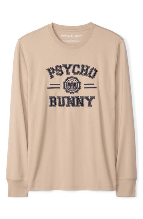 Shop Psycho Bunny London Long Sleeve Graphic T-shirt In Stone