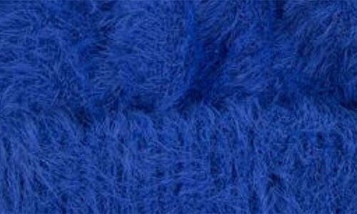 Marcus Adler Eyelash Knit Cuffed Beanie In Blue
