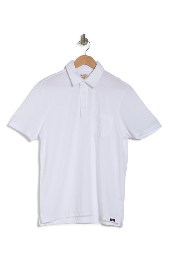 Shop Faherty Heather Stretch Polo In White