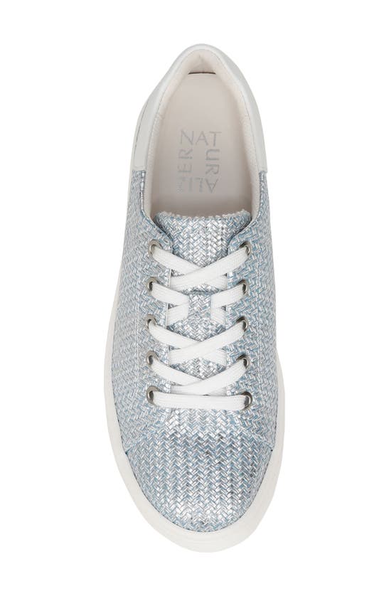 Naturalizer Morrison 2.0 Sneaker In Metallic Blue Woven Leather