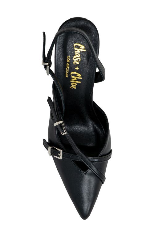 CHASE & CHLOE CHASE AND CHLOE BUCKLE BANDS SLINGBACK PUMP