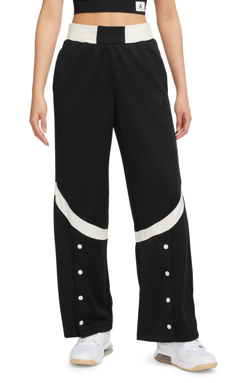 Shop Jordan (her)itage Snap Track Pants In Black/sail