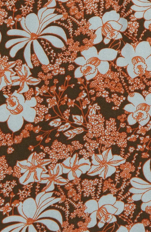 Treasure & Bond Kids' Floral Camp Shirt In Olive Sarma Garden Floral