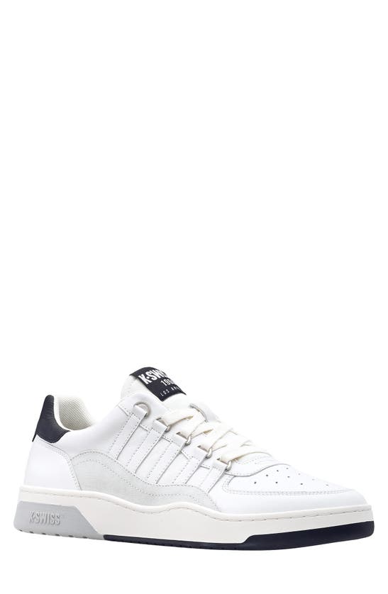 K-swiss Cannoncourt C Lth Sneaker In White / Black | ModeSens