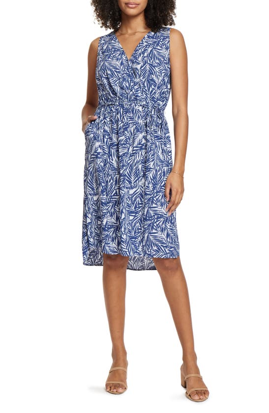 Beachlunchlounge Patterned Sleeveless Dress In Navy Tropical