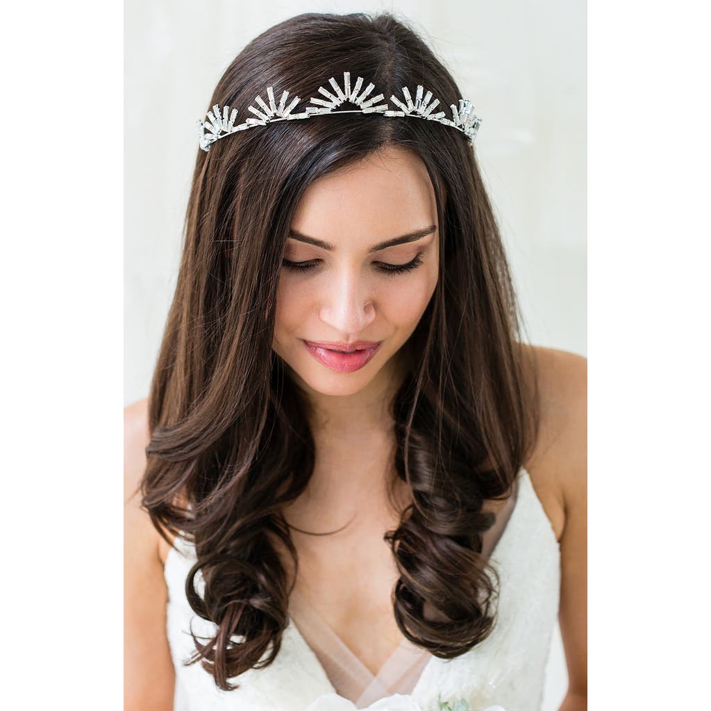 Brides And Hairpins Brides & Hairpins Mishael Marquise Crystal Crown In Metallic