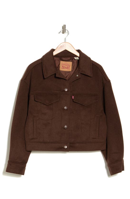 Levi's® Wool Blend Trucker Jacket In Chicory Coffee Wool