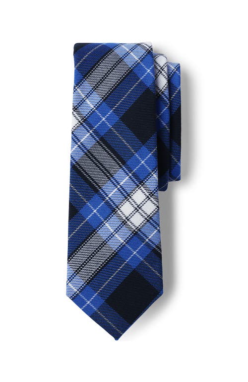 Lands' End School Uniform Adult Plaid To Be Tied Tie In Clear Blue Plaid