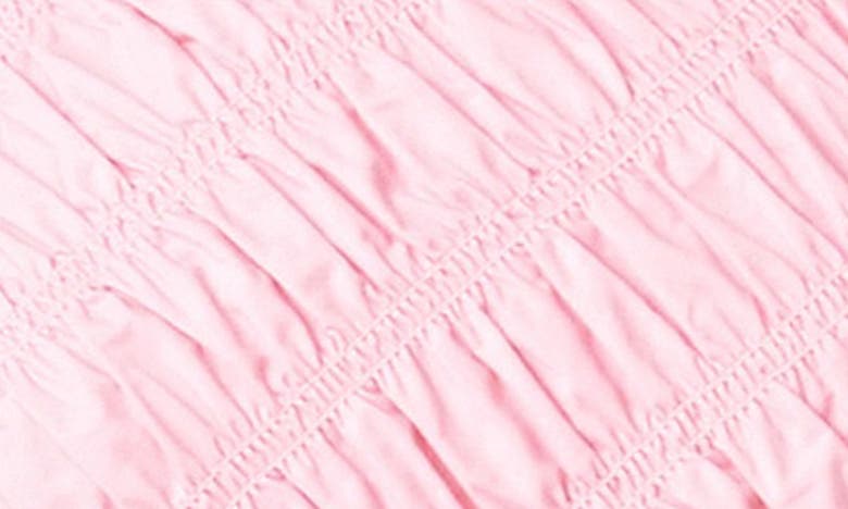 English Factory Asymmetric Shirred Puff Sleeve Top In Pink