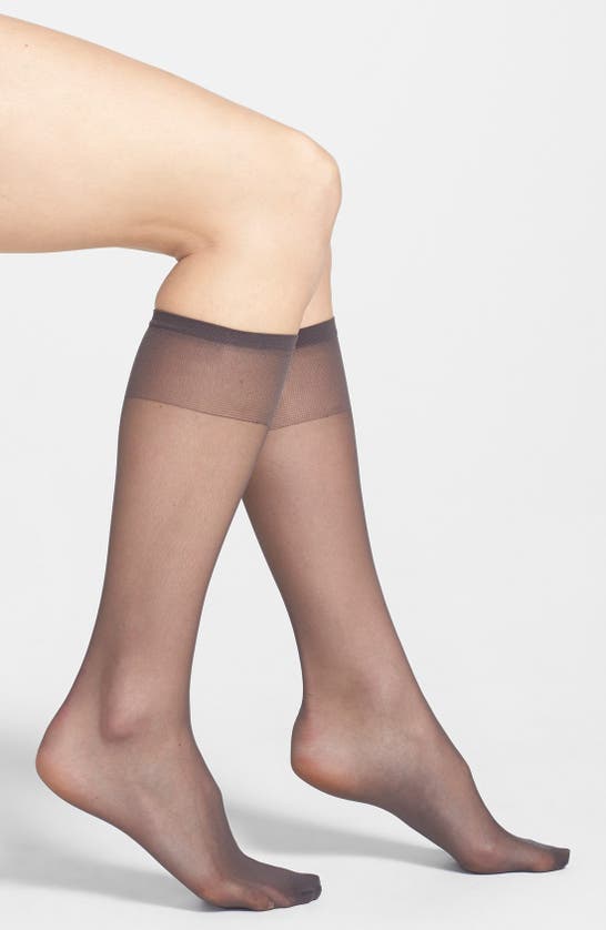 Shop Nordstrom 3-pack Sheer Knee High Socks In Soft Black