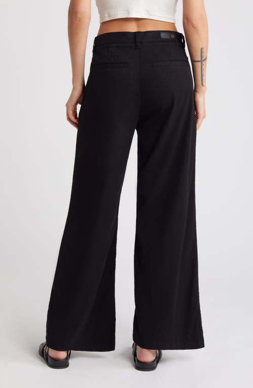 Shop Ag Caden Twill Wide Leg Pants In Super Black